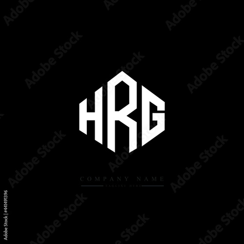 HRG letter logo design with polygon shape. HRG polygon logo monogram. HRG cube logo design. HRG hexagon vector logo template white and black colors. HRG monogram. HRG business and real estate logo. 