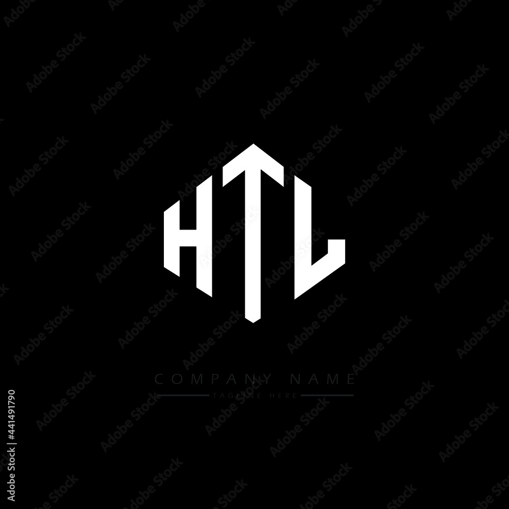 HTL letter logo design with polygon shape. HTL polygon logo monogram. HTL cube logo design. HTL hexagon vector logo template white and black colors. HTL monogram. HTL business and real estate logo. 
