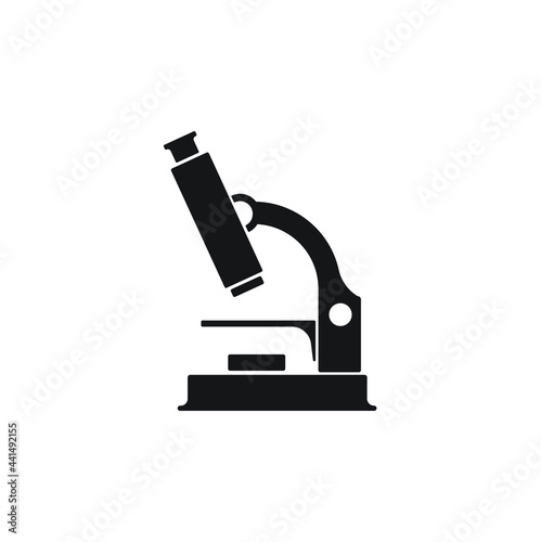 Microscope icon in trendy flat style isolated on white background. Symbol for your web site design, logo, app, UI. Vector illustration, EPS