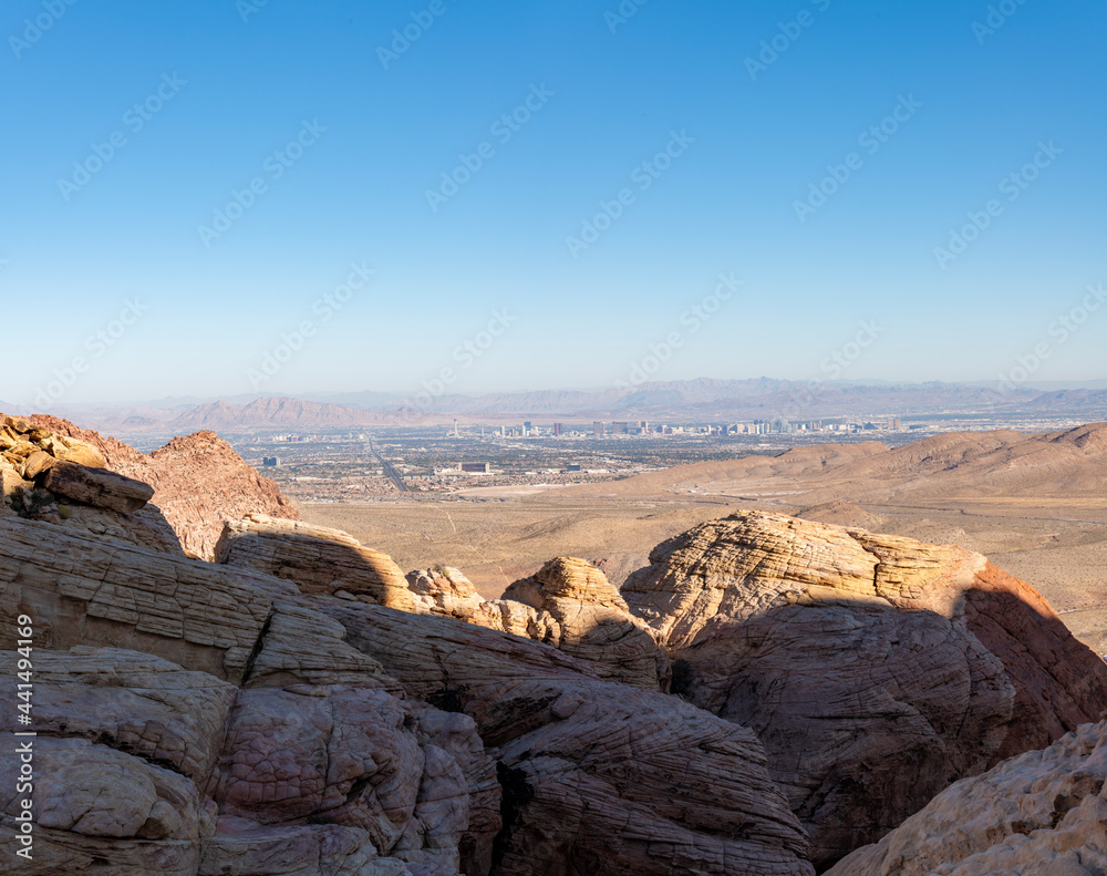 Las Vegas looking from Red Rock Canyon