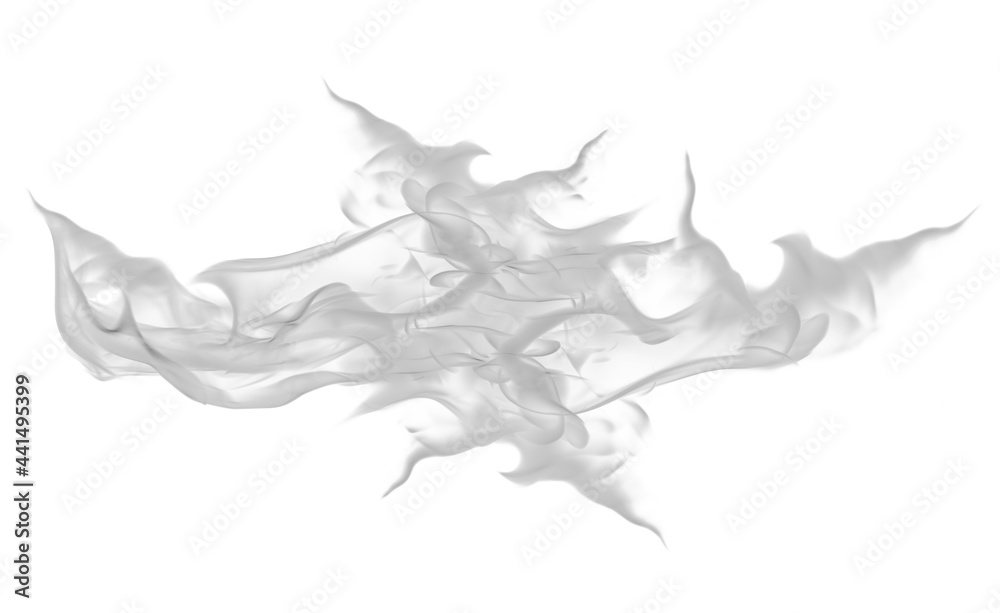 Abstract Smoke on white background.