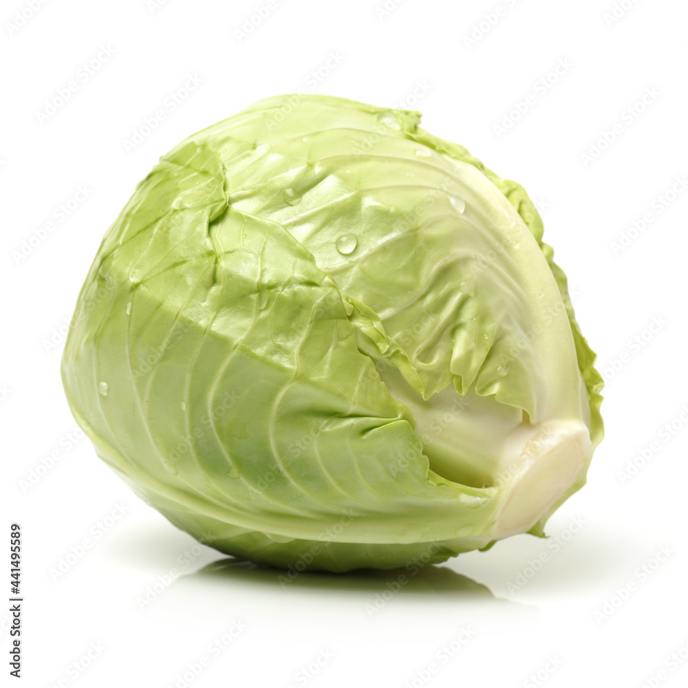 Obraz premium Green cabbage isolated on white background