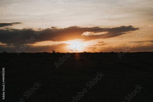 sunset in the mountains