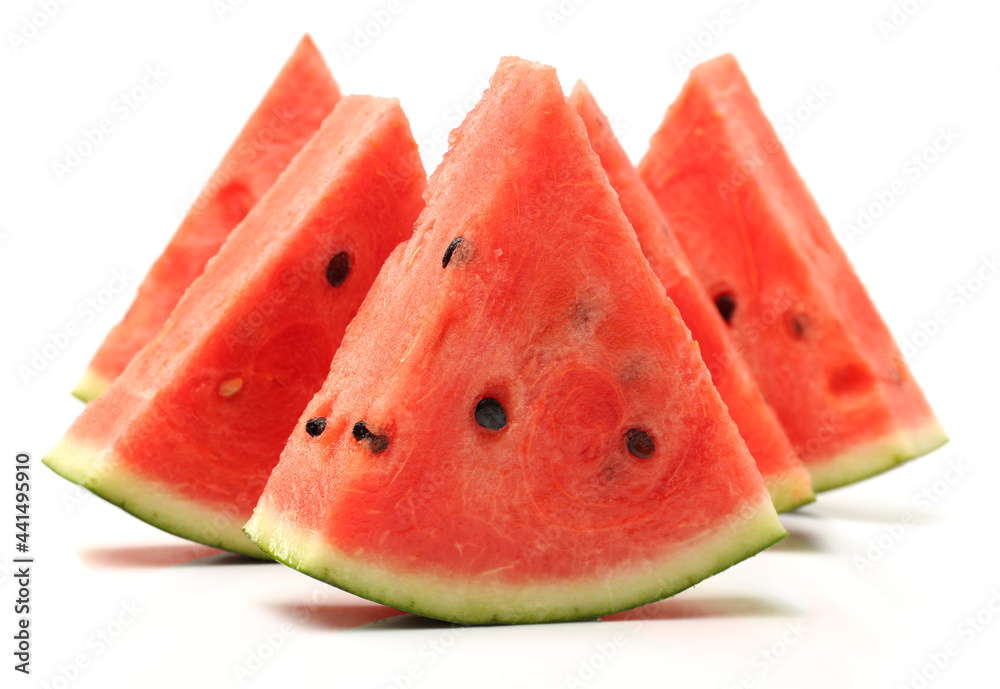 Slice of watermelon on white background Slice of watermelon on white background
