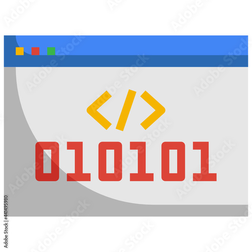 coding flat icon