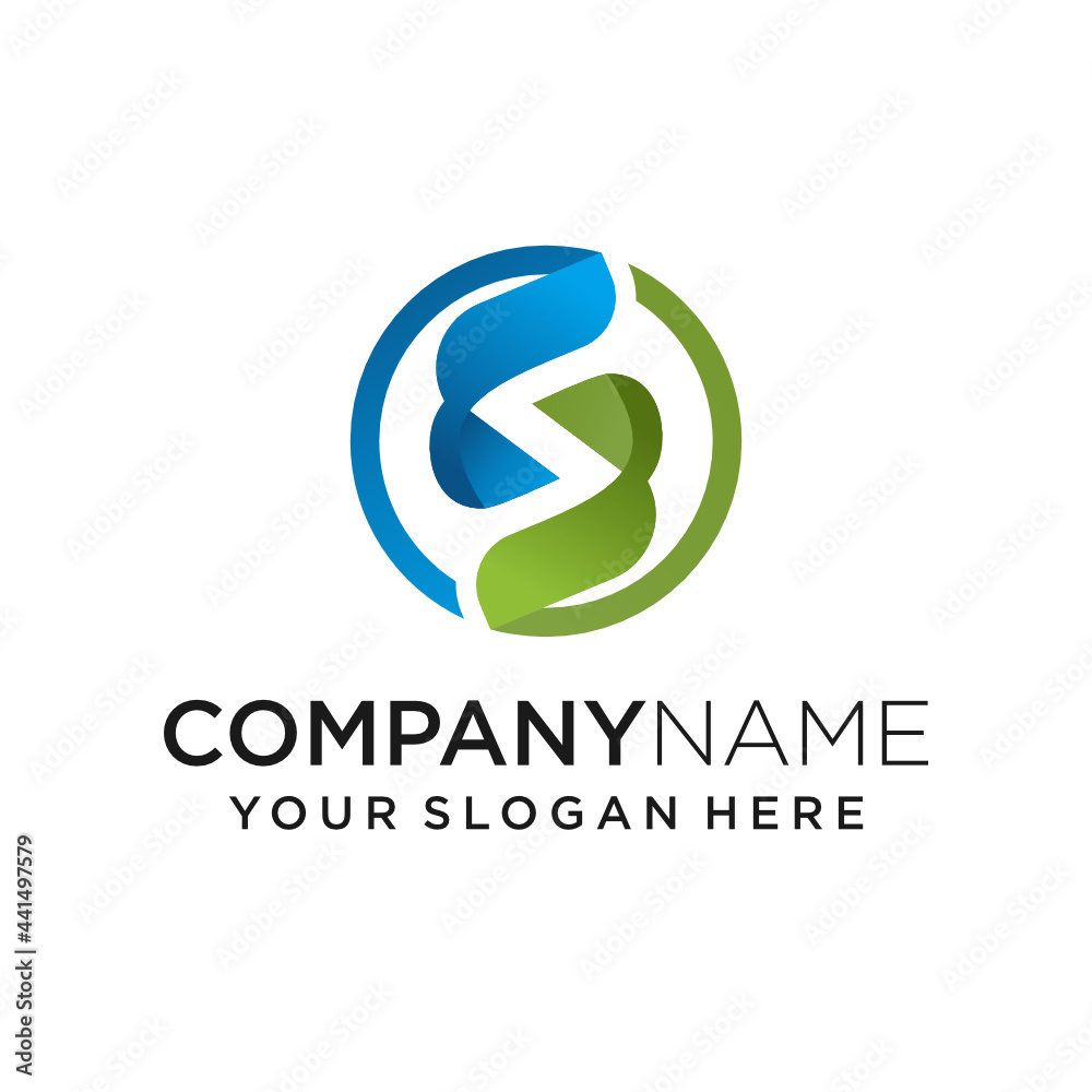 Letter S Logo Circle Slice modern logo design Letter S Logo Circle Slice modern logo design