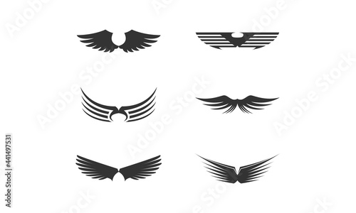 Fototapeta Naklejka Na Ścianę i Meble -  Bird wing set illustration vector logo