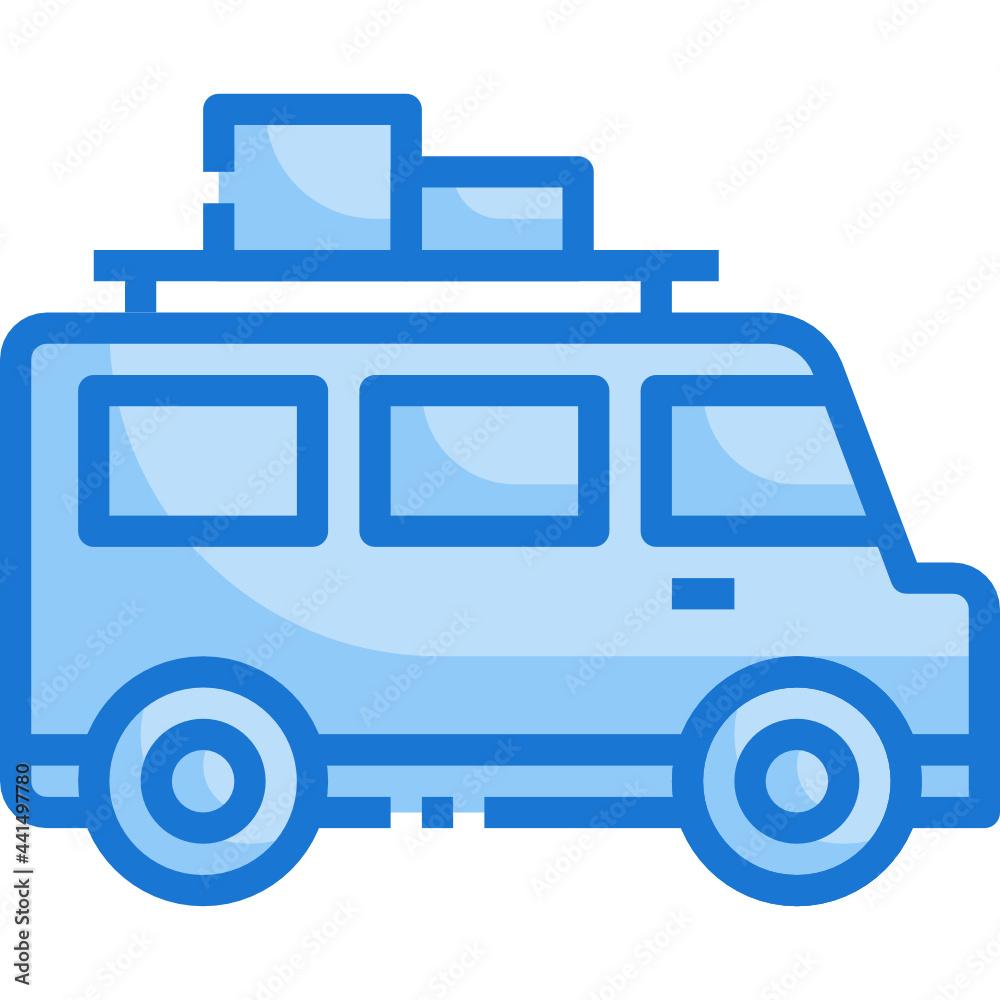 van blue line icon van blue line icon