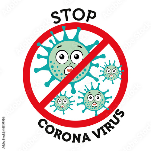 Vector illustration corona virus infection. 2019-nvoc virus.corona virus microbe. corona virus danger, corona cell. disense outbreak