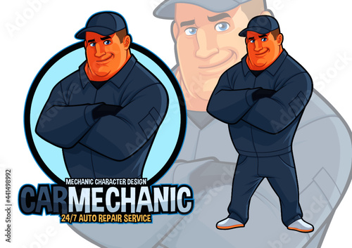 Auto Technician Mascot Design