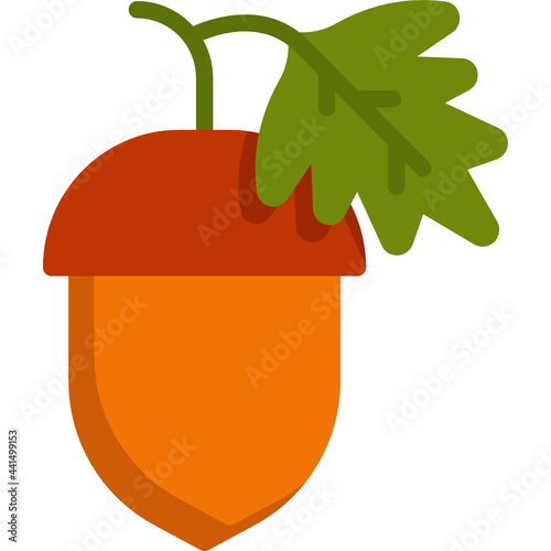 acorn flat icon