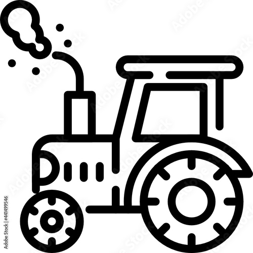 tractor line icon