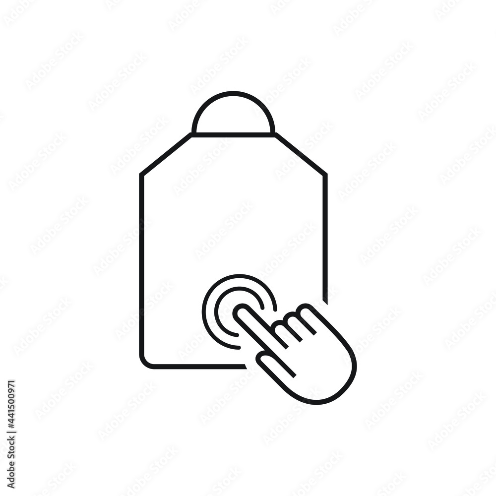Bag click icon design. vector illustration Bag click icon design. vector illustration