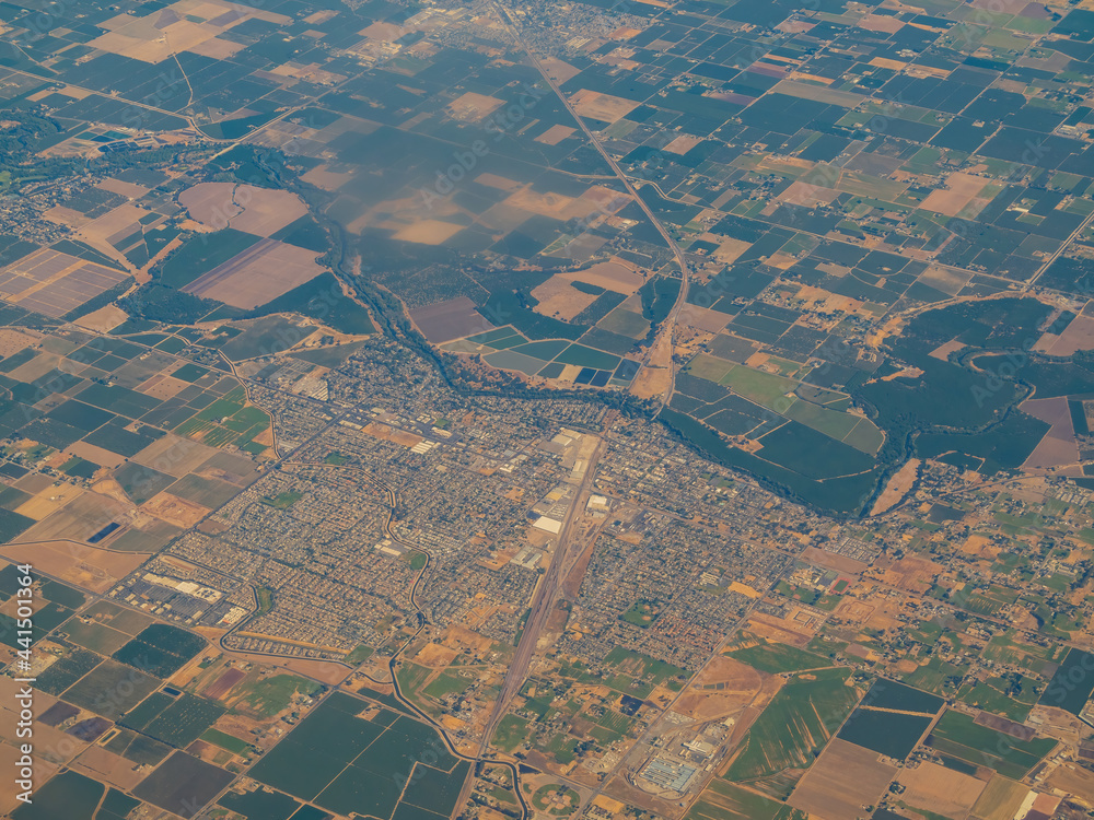 Fototapeta premium Aerial view of the Oakdale city