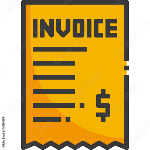 invoice color line icon