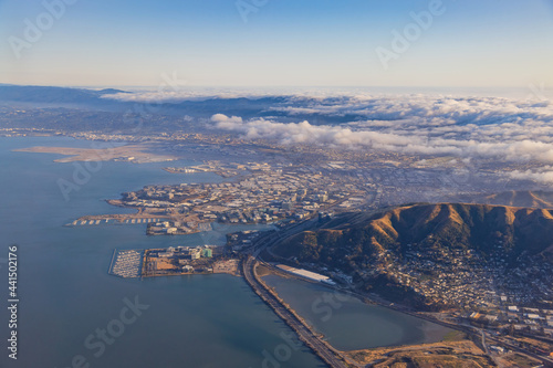 Aerial view of the San Bruno Mountain State and County Park