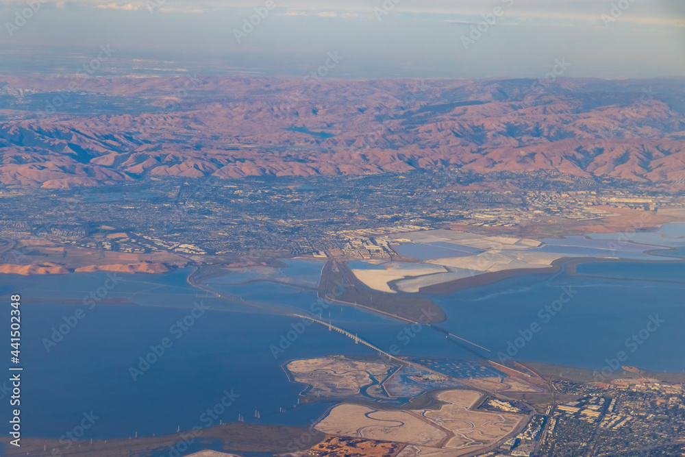 Aerial view of the Redwood City Aerial view of the Redwood City