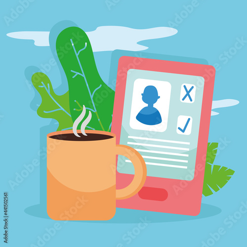 cv curriculum in smartphone