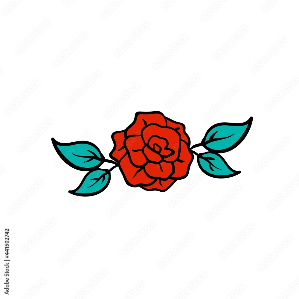 Rose flower icon design template vector isolated Rose flower icon design template vector isolated