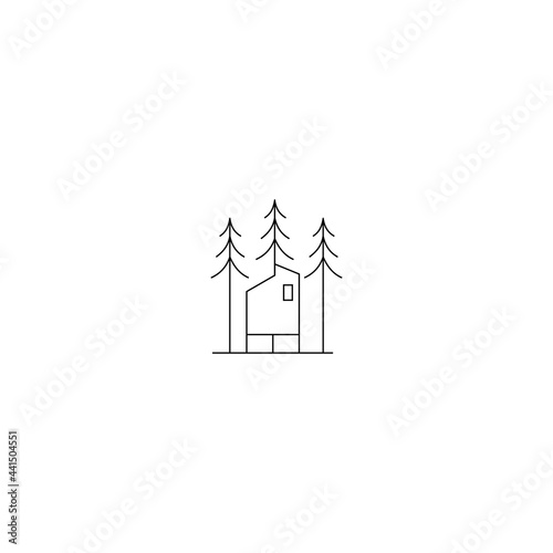 winter line logo suitable for outdoor company