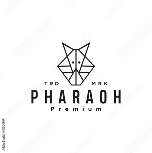Egyptian pharaoh outline icon. linear style sign for mobile concept and web design. Tutankhamen mask simple line vector icon. Symbol, logo illustration. silhouette emblem and mascot