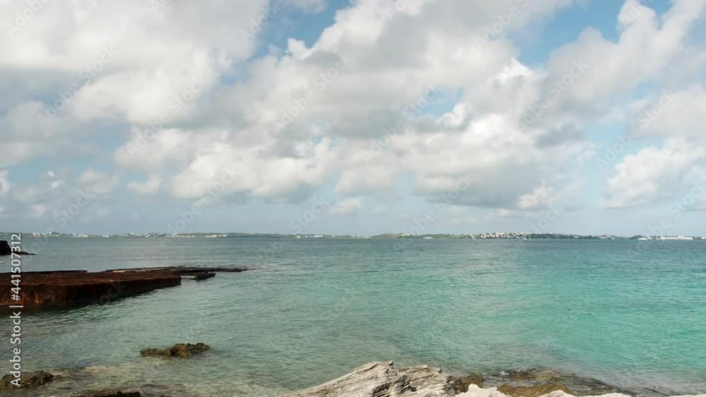 Viewpoint from Spanish Point, Bermuda of the Great Sound, Royal Naval Dockyard, and the Northshore Coastline. Viewpoint from Spanish Point, Bermuda of the Great Sound, Royal Naval Dockyard, and the Northshore Coastline.