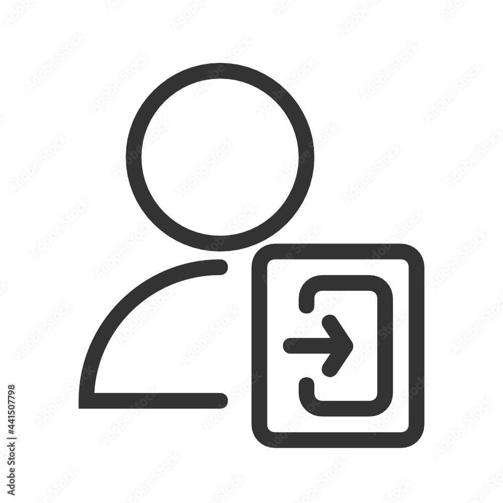 Login , Users outline icon. Login , Users outline icon.
