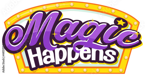 Miracles Happens font typography isolated