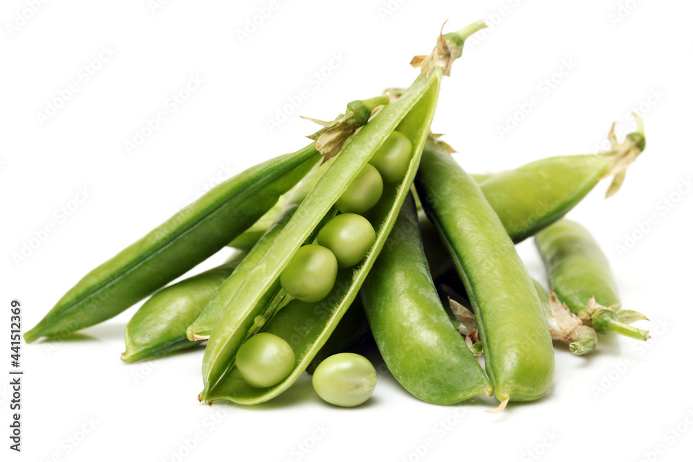 Fresh peas isolated on white background Fresh peas isolated on white background