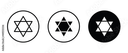 Star David, vector icon, Israel religion, six pointed staricons button, vector, sign, symbol, logo, illustration, editable stroke, flat design style isolated on white linear pictogram