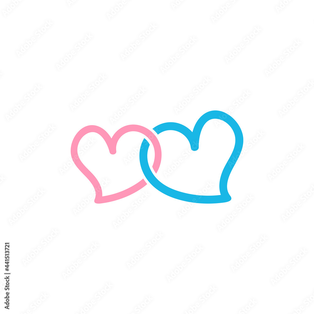 Love heart icon design template vector isolated illustration Love heart icon design template vector isolated illustration