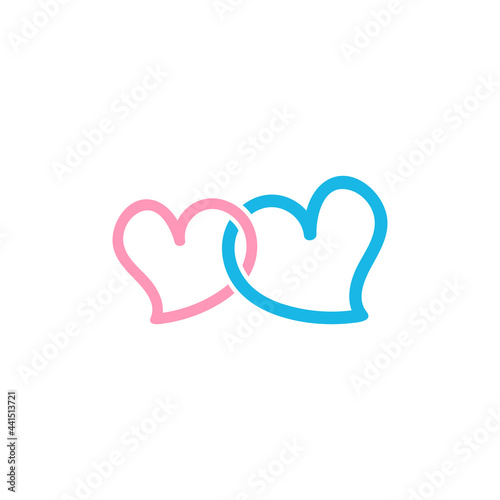 Love heart icon design template vector isolated illustration