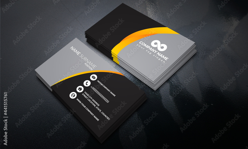 black color smart modern business card design templet black color smart modern business card design templet