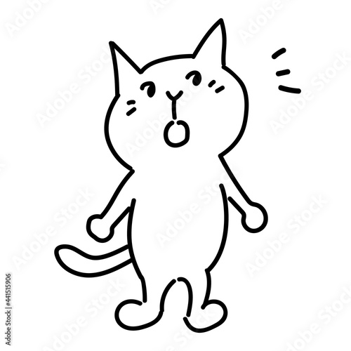 なるほど〜という表情の白猫

