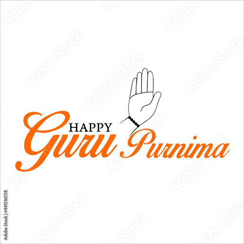 vector illustration of Happy guru Purnima greeting card with background, guru Purnima poster with creative concept.