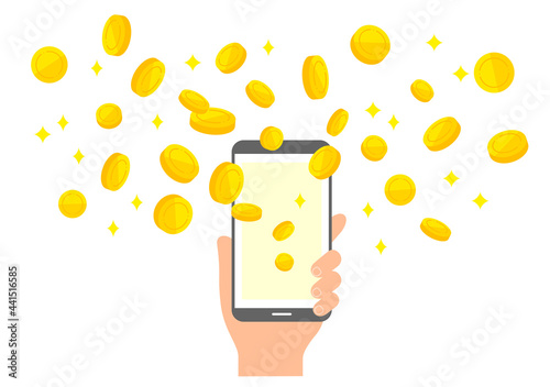 スマホでコインをゲット　イメージ	