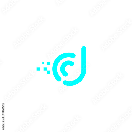 D Digital Logo Modern Design