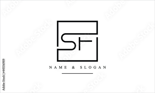 SF, FS, S, F abstract letters logo monogram