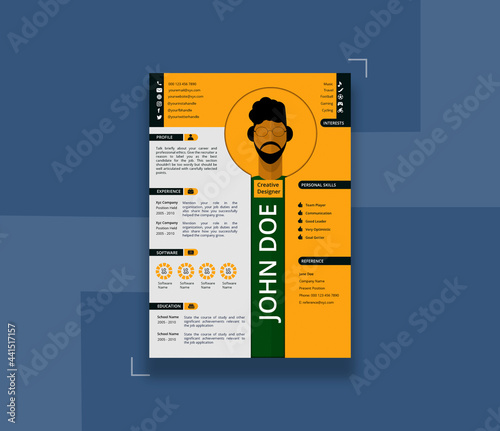 Creative modern resume design