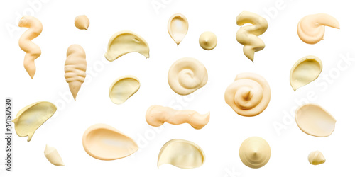 Schilderij op canvas Mayonnaise drop and splash sets