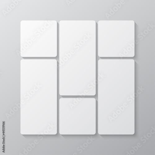 Template collage of six frames, images, photos