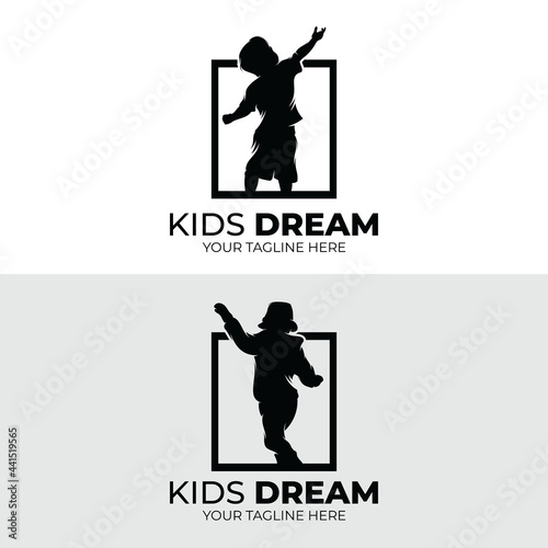 Set of child dreams logo design