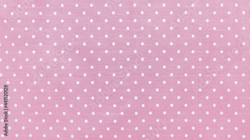 Polka dots pattern and pink tone of cloth, Texture of silk fabric cotton, Wallpaper background