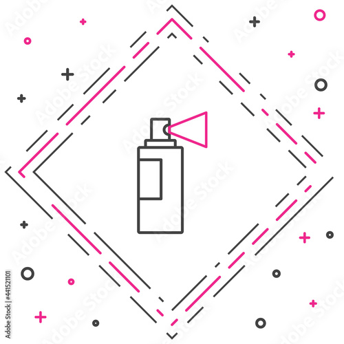 Line Perfume icon isolated on white background. Colorful outline concept. Vector