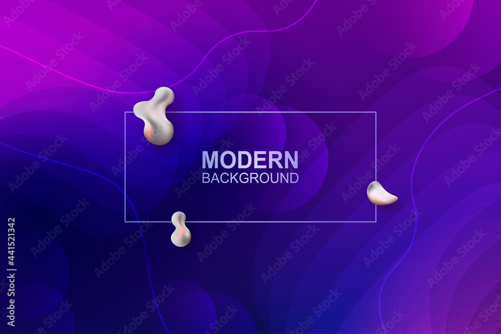 Abstract design with gradient blue and purple colors, abstract oval shapes