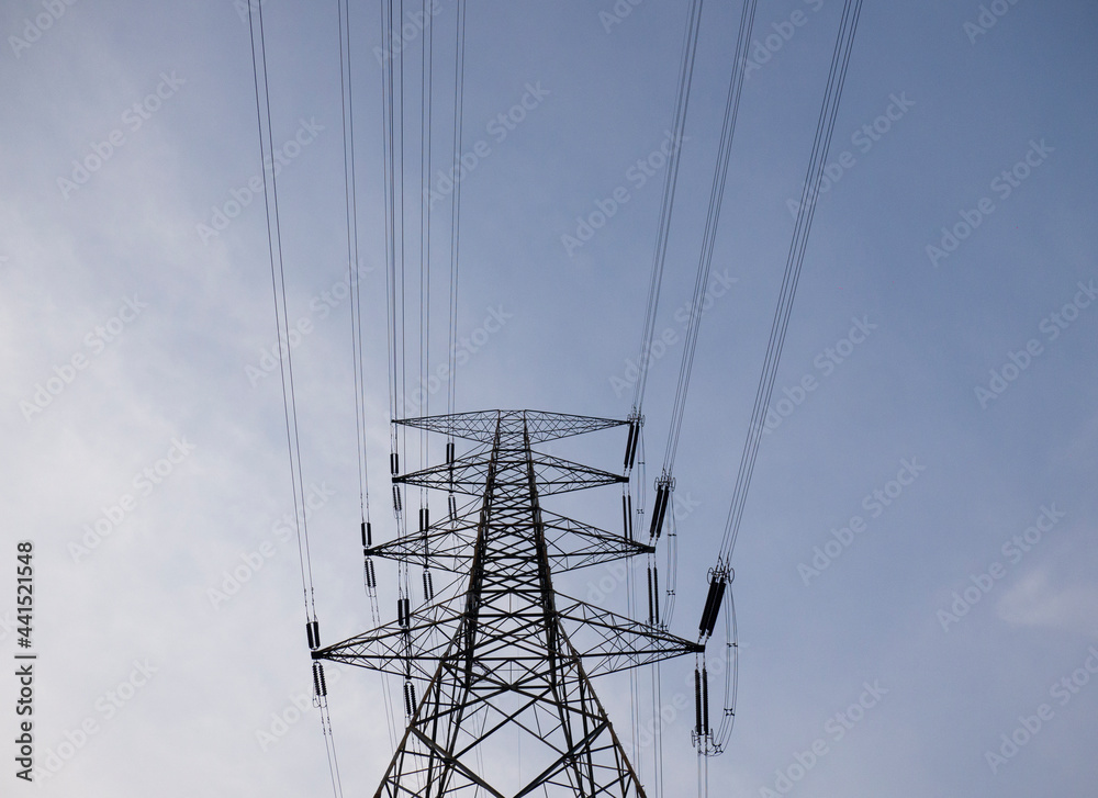Electrical suplly tower with sky background Electrical suplly tower with sky background