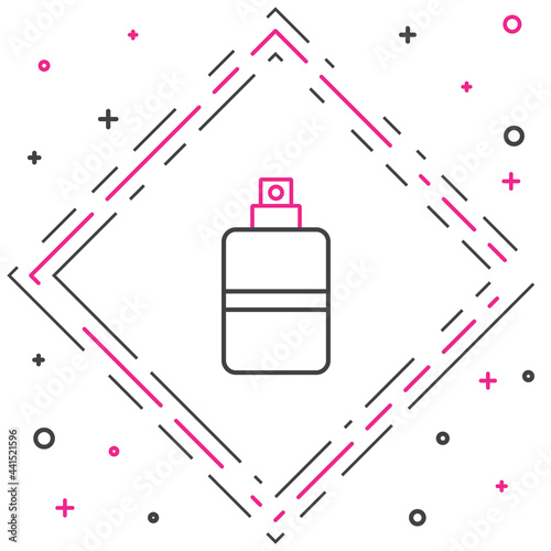 Line Perfume icon isolated on white background. Colorful outline concept. Vector