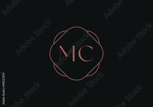 Initial letters MC logo design template