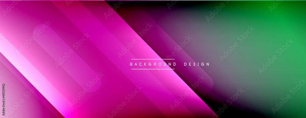 Dynamic lines abstract background. 3D shadow effects and fluid gradients. Modern overlapping forms