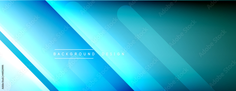 Dynamic lines abstract background. 3D shadow effects and fluid gradients. Modern overlapping forms